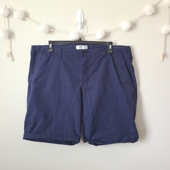 Old Navy Blue Cotton Shorts Size 20 - Picture 1 of 8